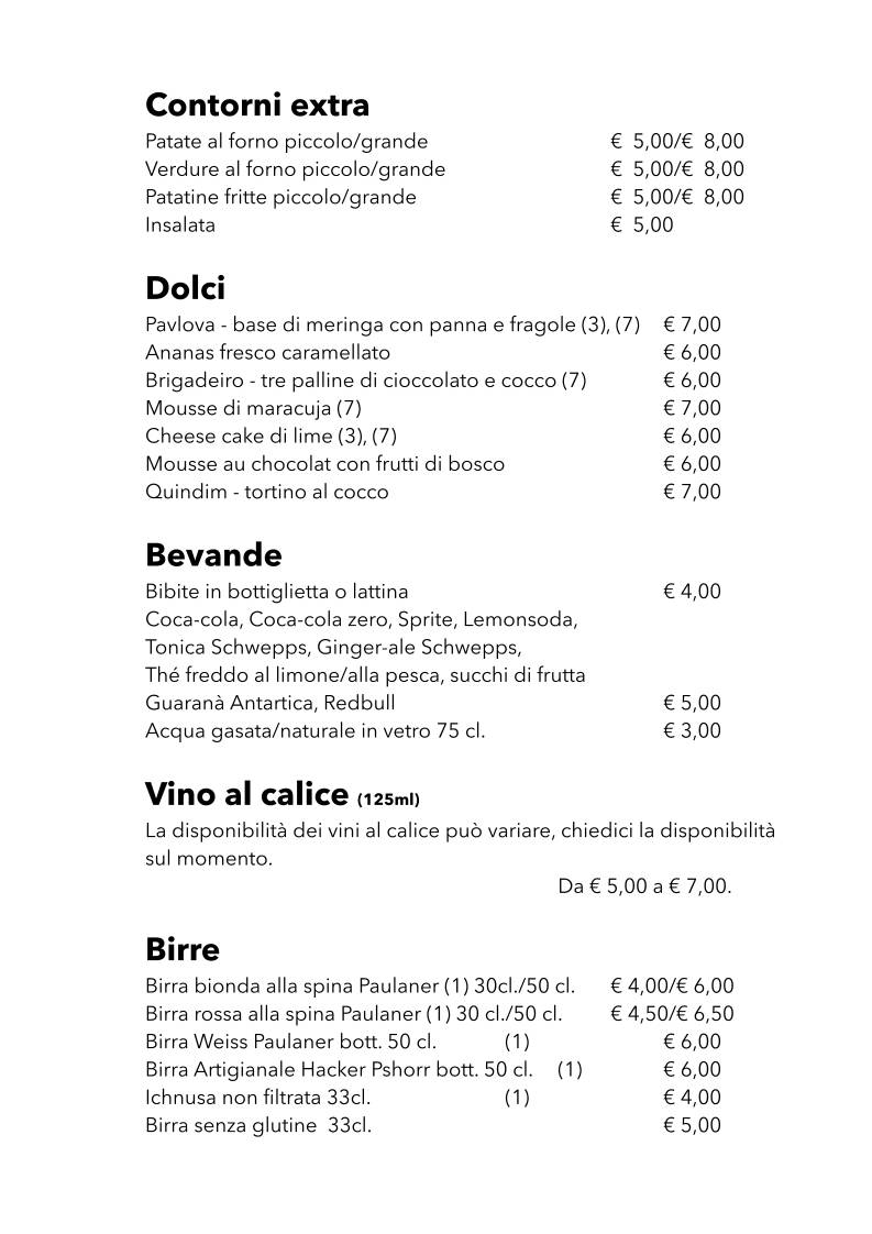 Menu di Ritual Ristorante Brasiliano 