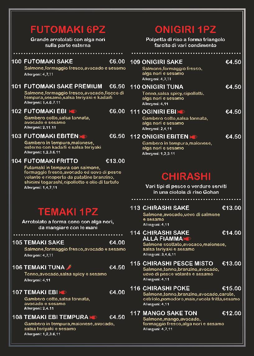 Menu di Soulshi 