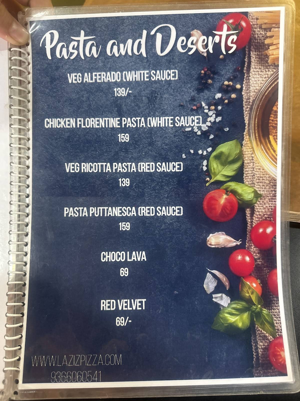 LAZIZ PIZZA ROING menu
