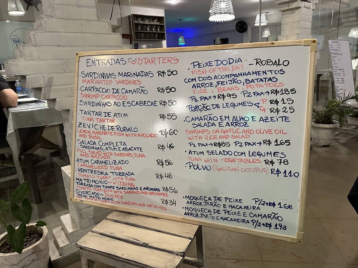 Rola Peixe cardápio