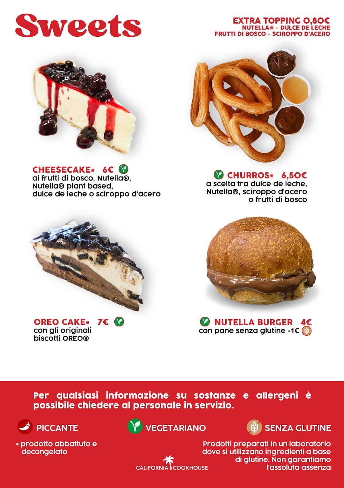 Menu di California Cookhouse - Mazzini 