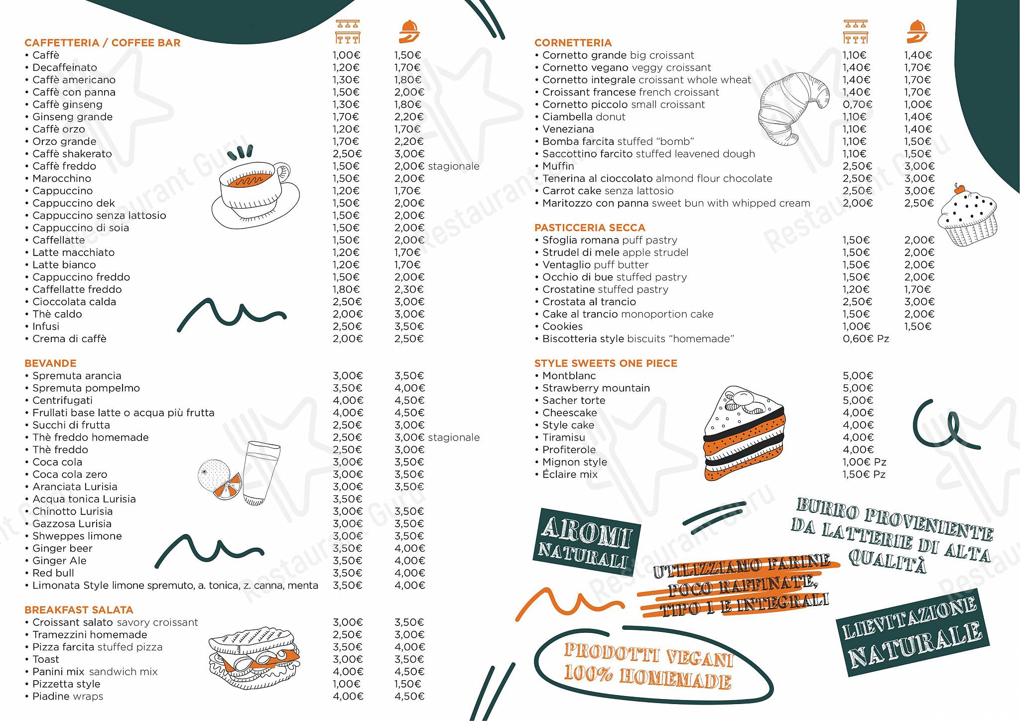 Menu at Style restaurant, Rome, Terrazza Termini