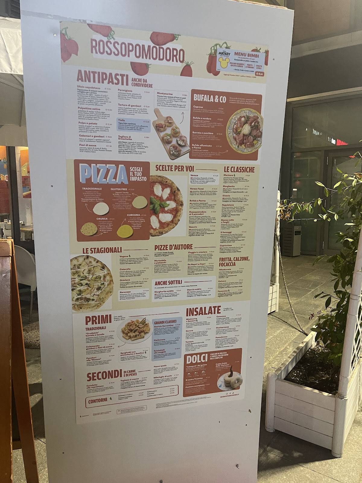 Menu di Rossopomodoro Parco Dora 