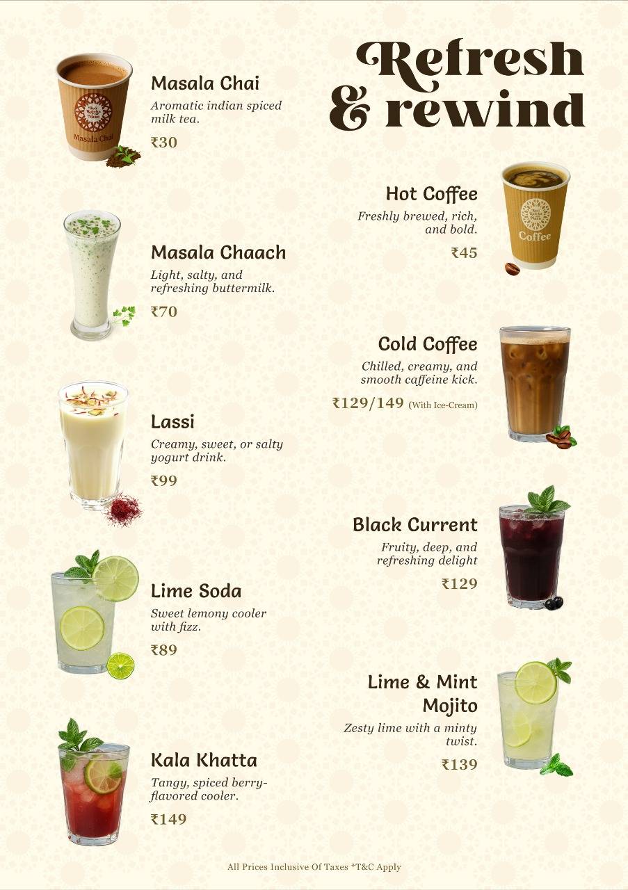 Roti Kulcha aur Naan menu