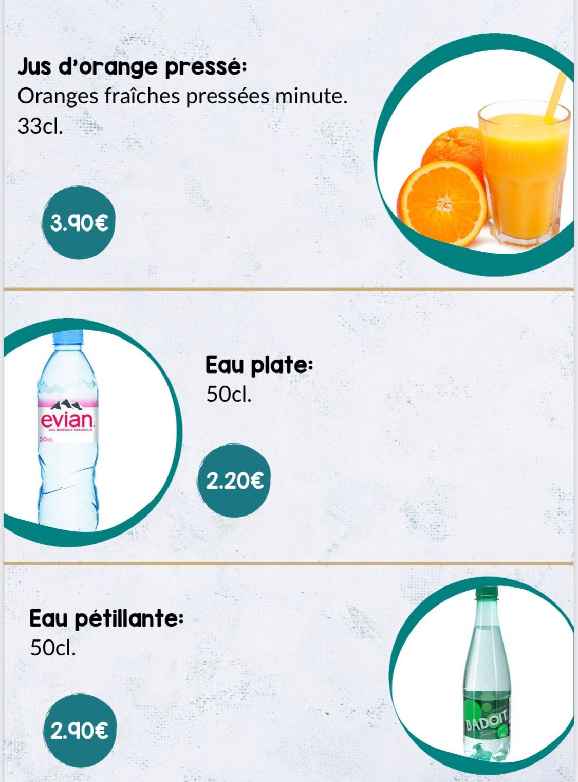 Menu de GARDEN FOOD ROUBAIX