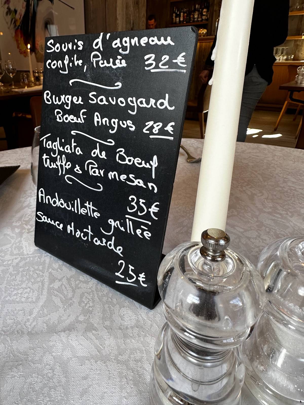 Menu de Rouge Bordeaux