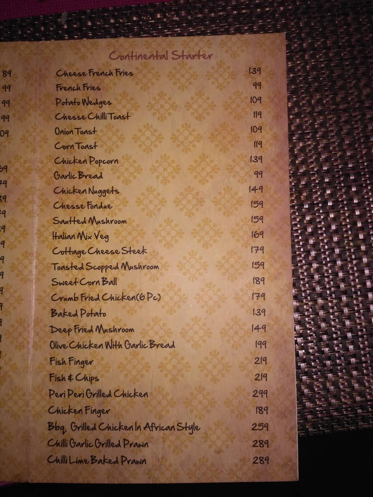 Menu at Hideaway Restaurant & Cafe,Rourkela, Rourkela