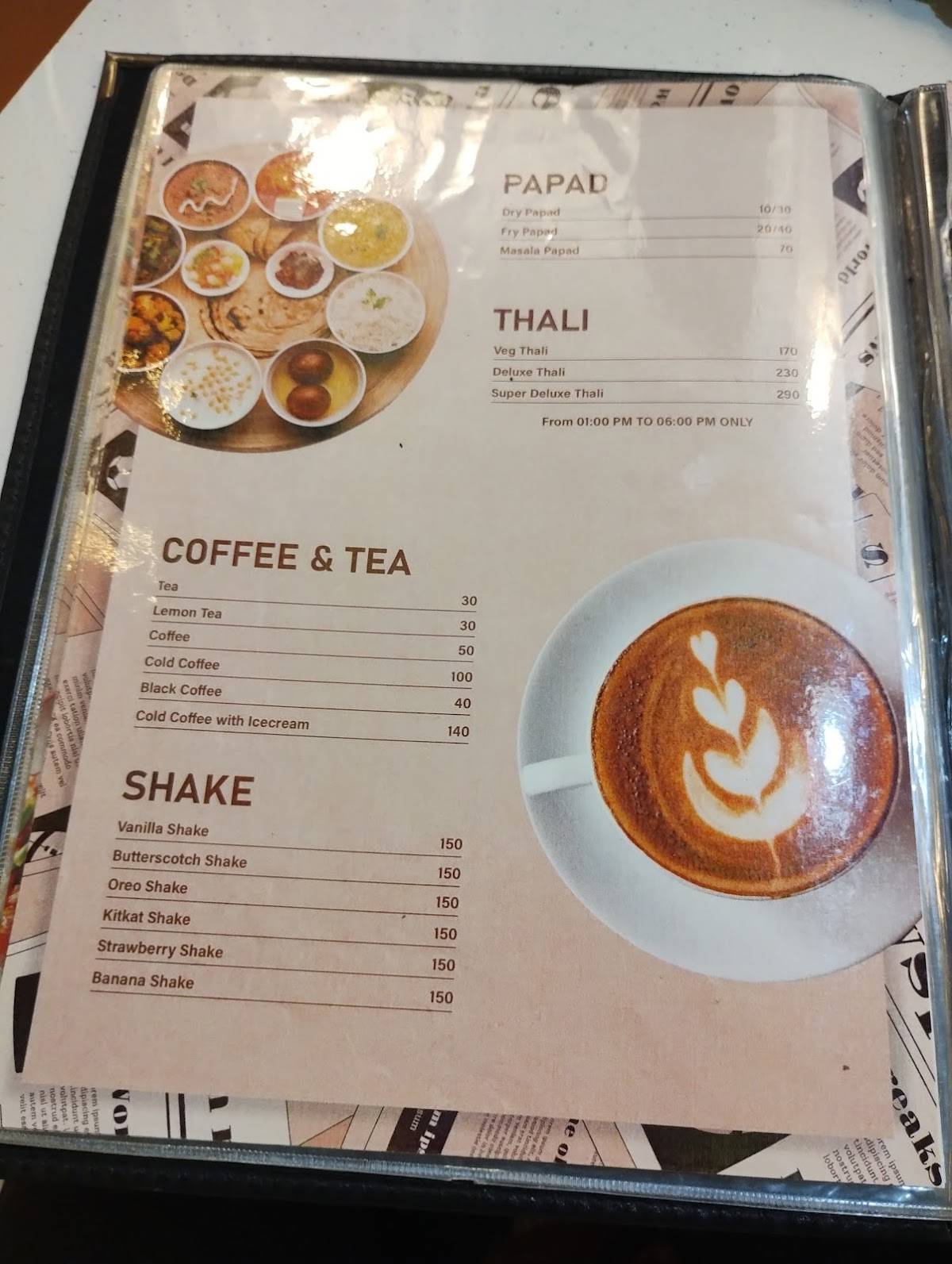 Route30 café & restaurant menu