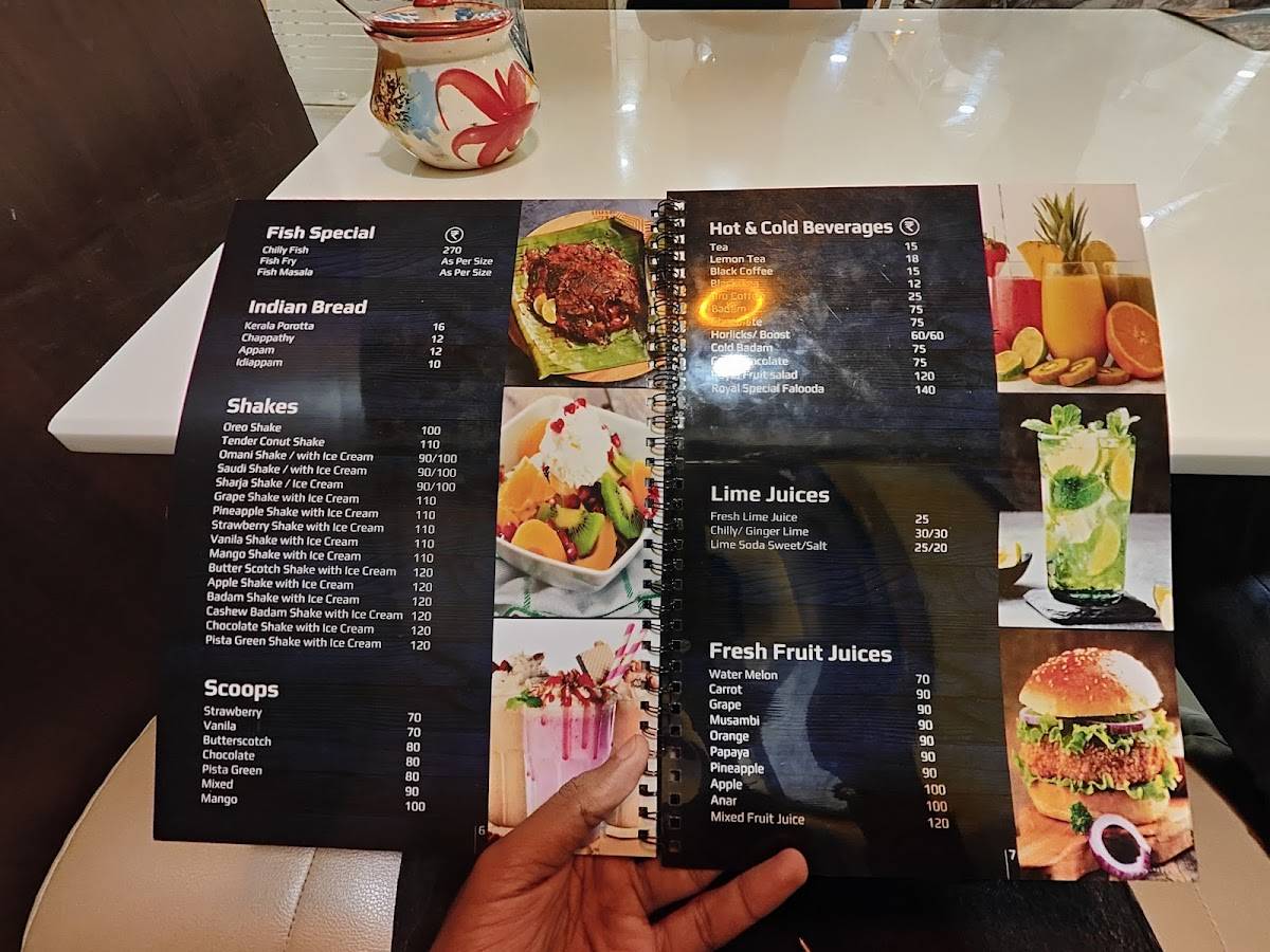 Royal Bakers & Restaurant, Kolenchery menu