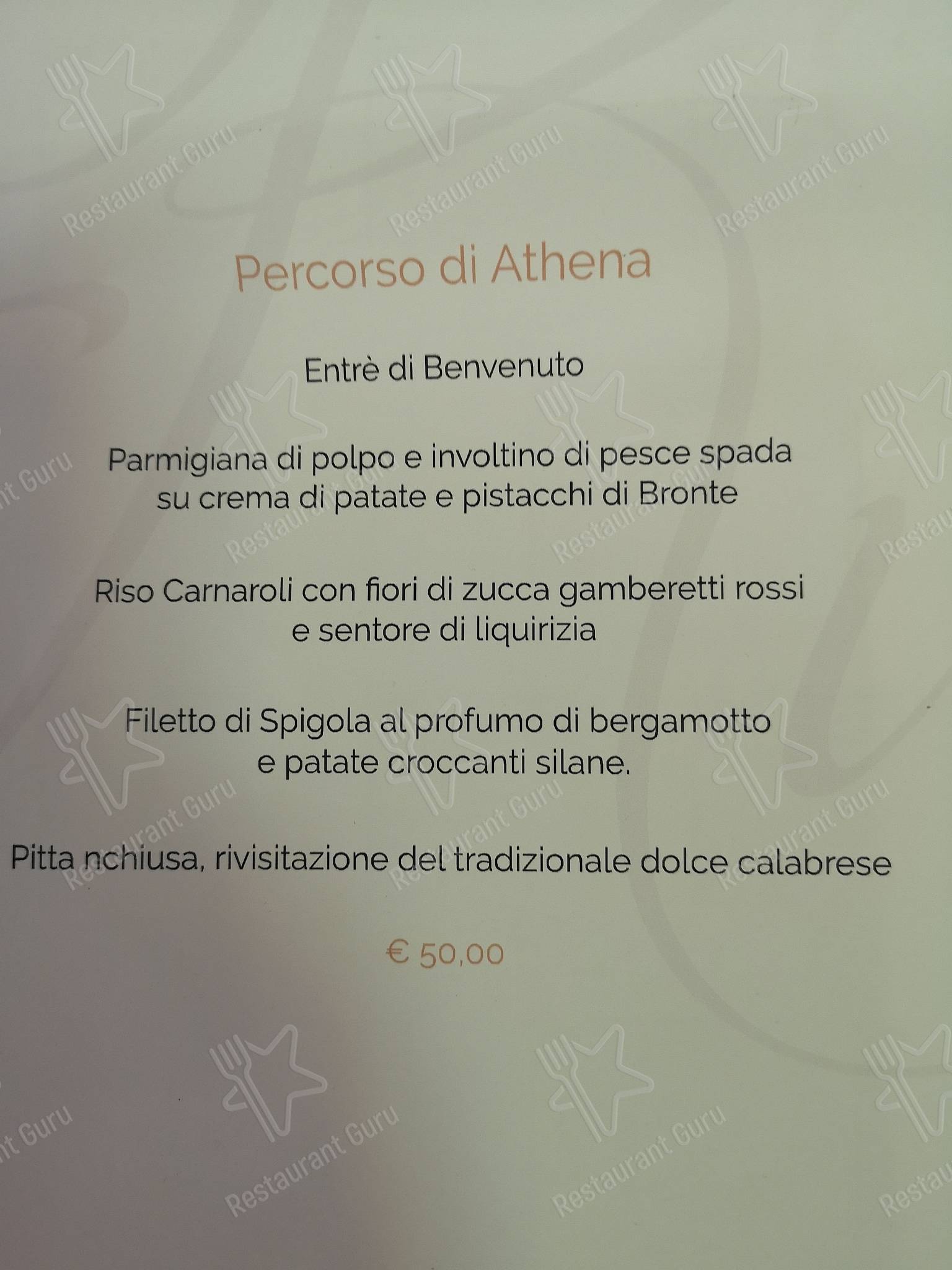 Menu di Ristorante Ruris - piatti e bevande