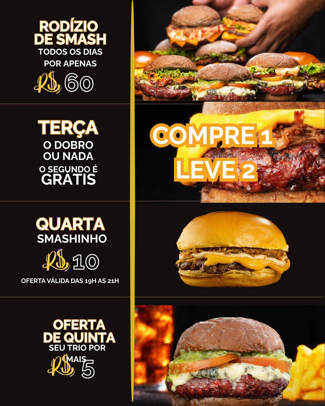 Rústicos cardápio
