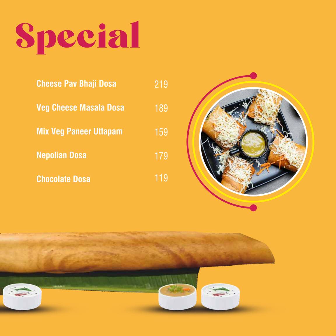 SA DOSA CAFE (BIBWEWADI) menu