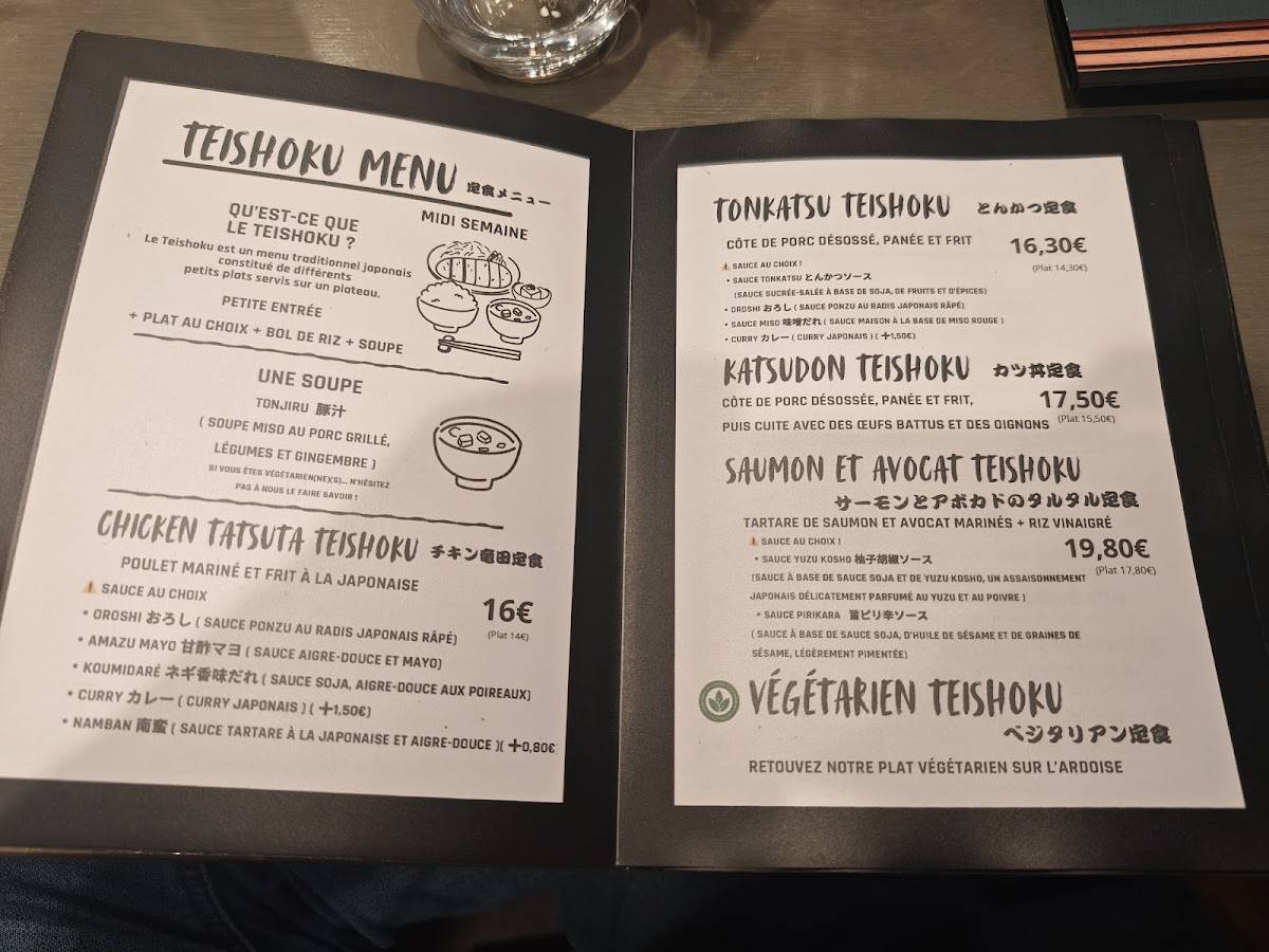 Menu de SAKURA YA
