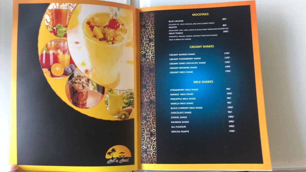 SALT N SAND menu