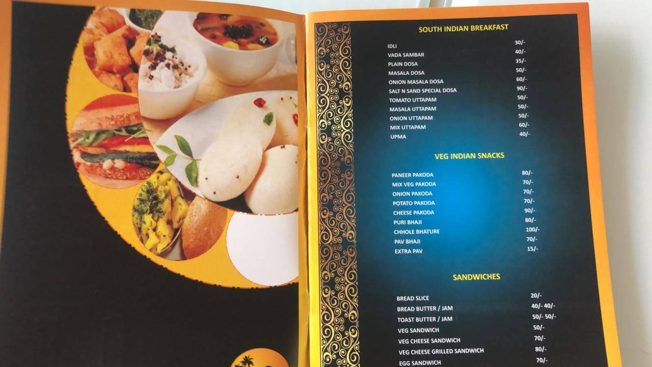 SALT N SAND menu