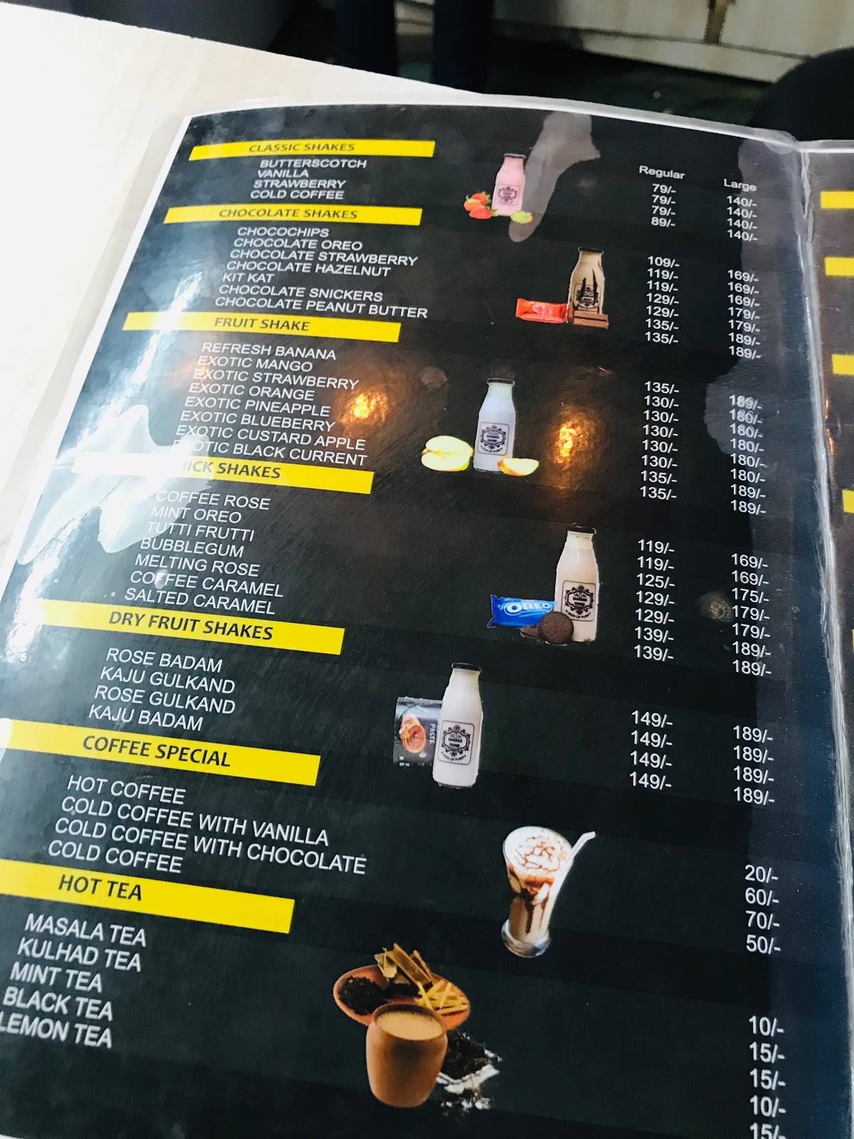 SHAKES FARM menu