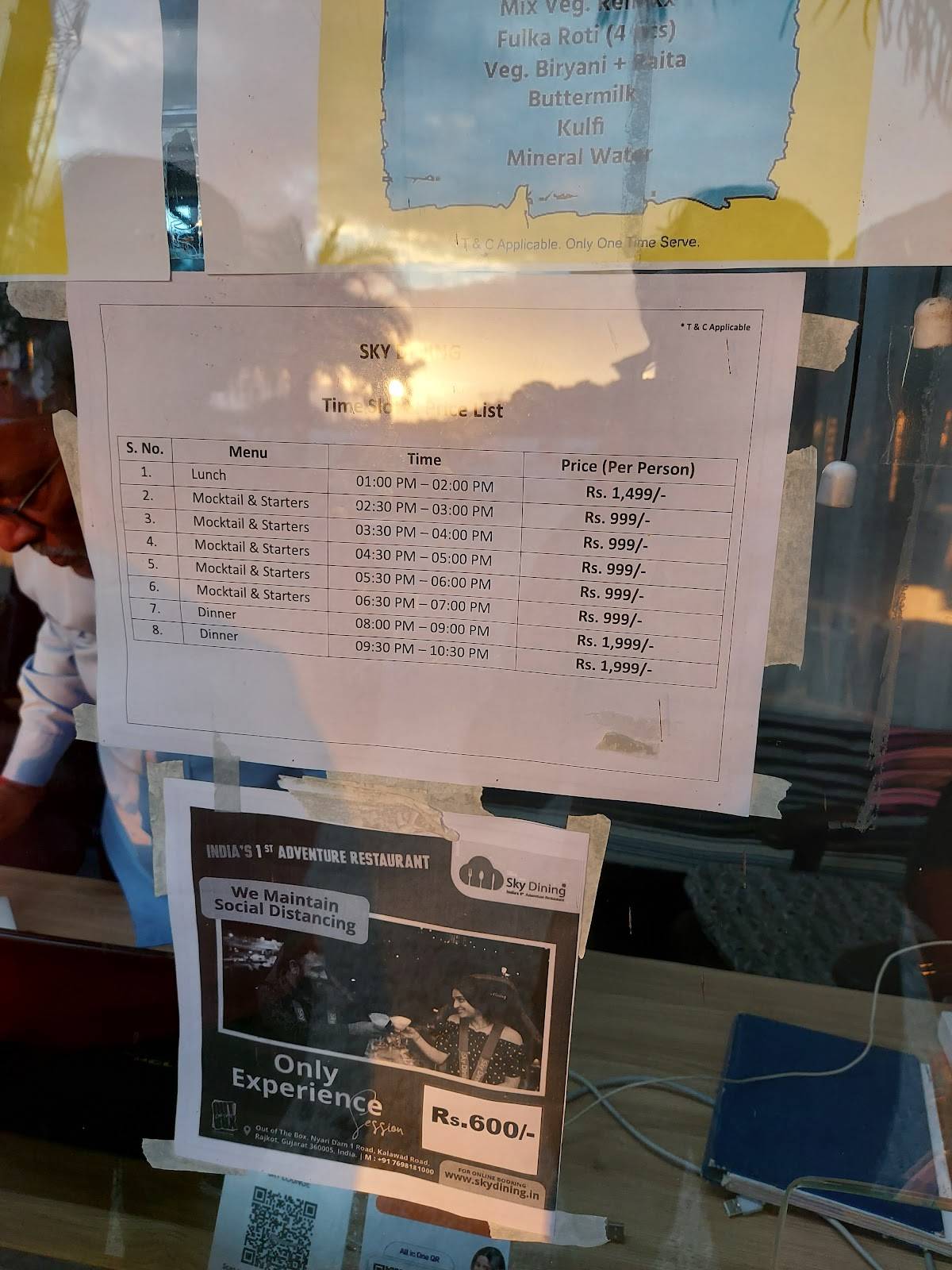 SKY DINING Rajkot menu