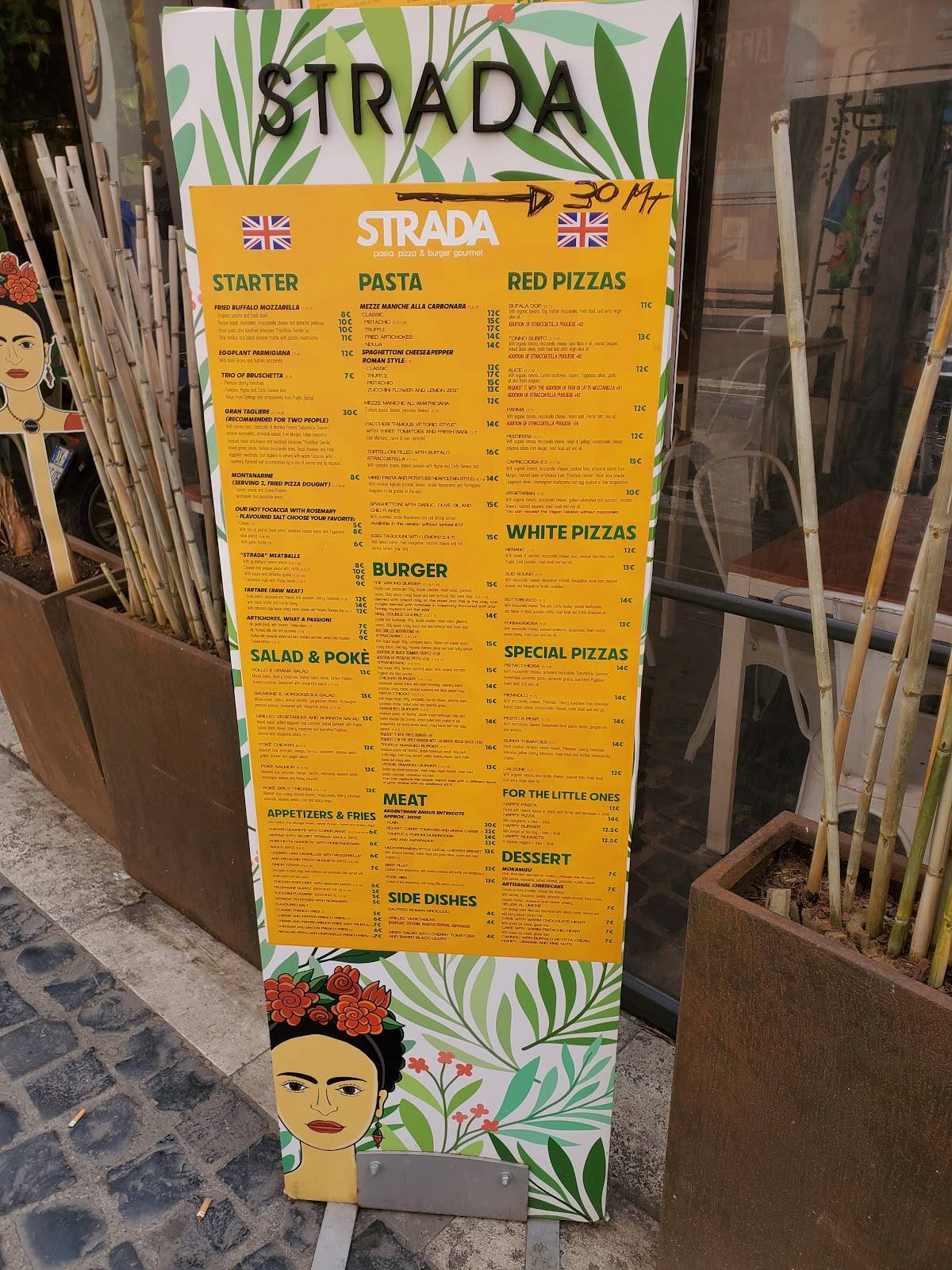 Menu di STRADA- Pasta, Pizza & Burger Gourmet, Civitavecchia 