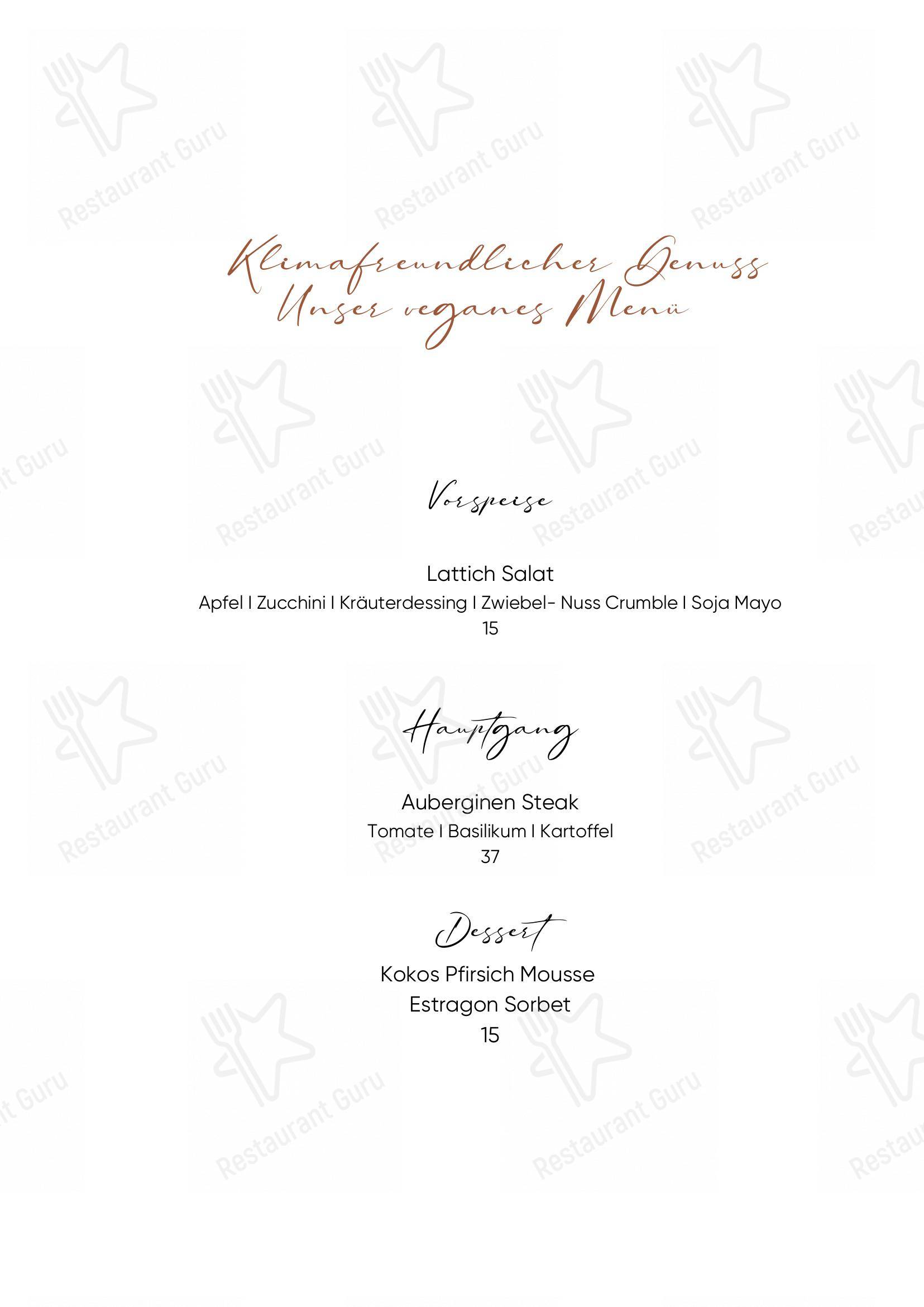 STRAUSS | Restaurant | Vineria & Bar in Winterthur - 菜单