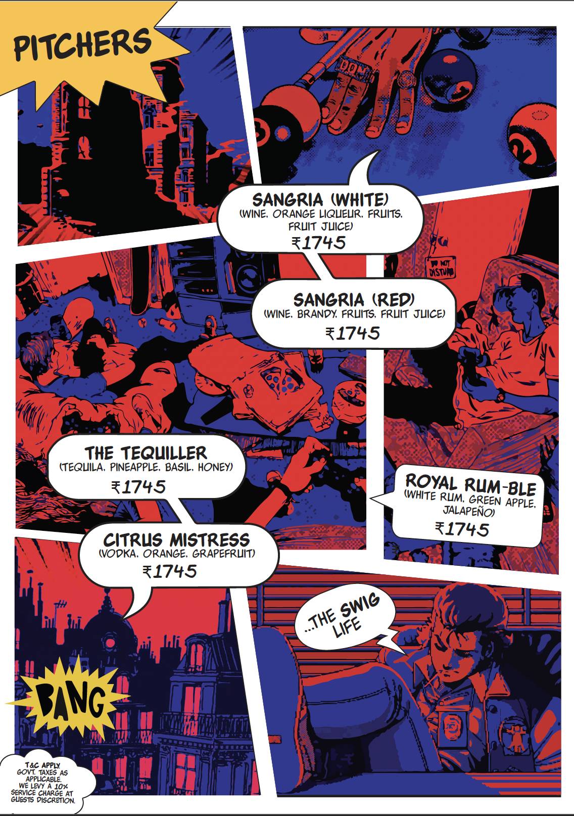 SWIG - Bar & Eatery - Koregaon Park menu