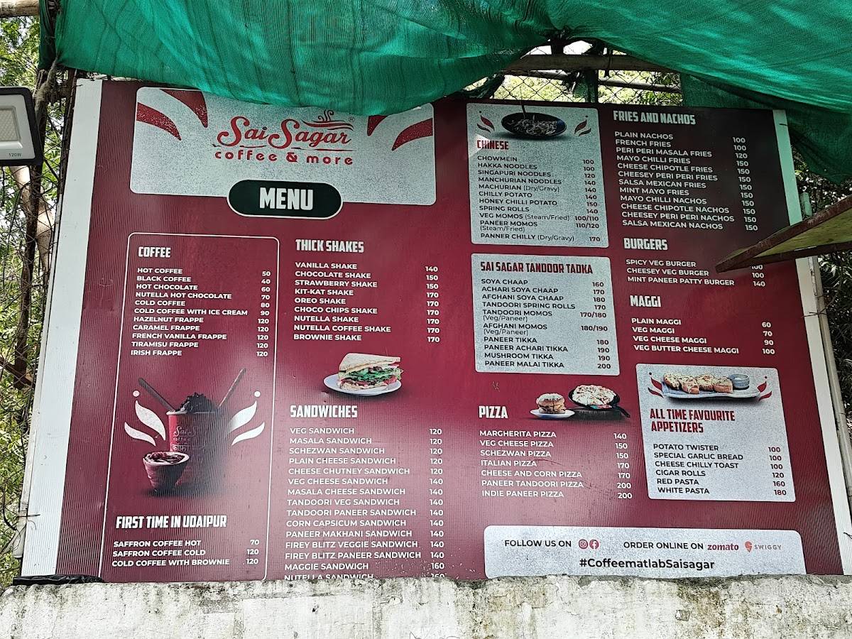 Sai Sagar Coffee & More menu