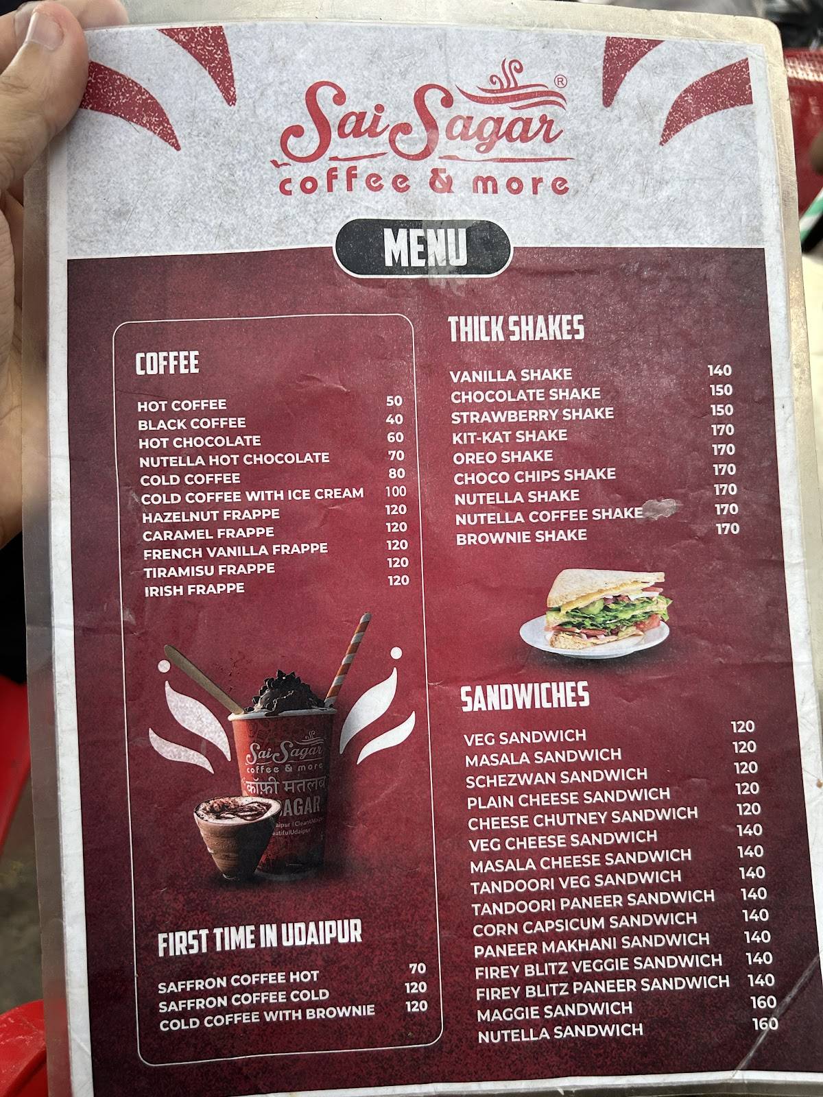 Sai Sagar Coffee & More menu