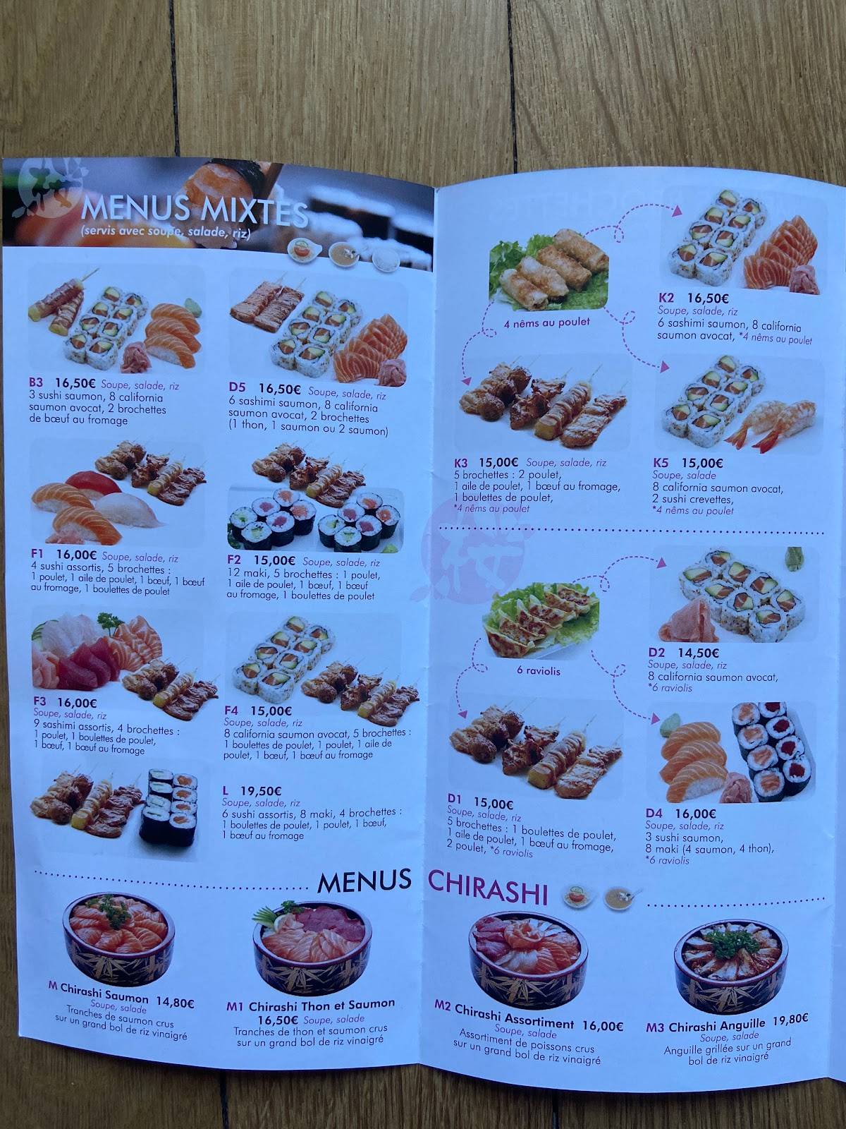 Menu de Sakura