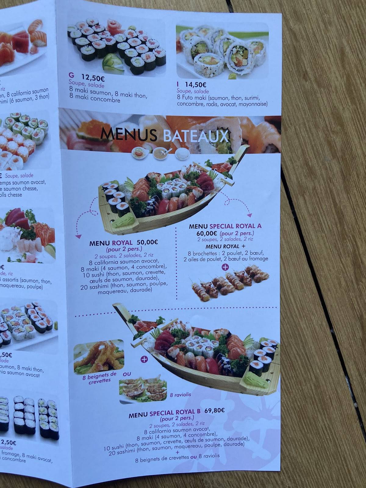 Menu de Sakura