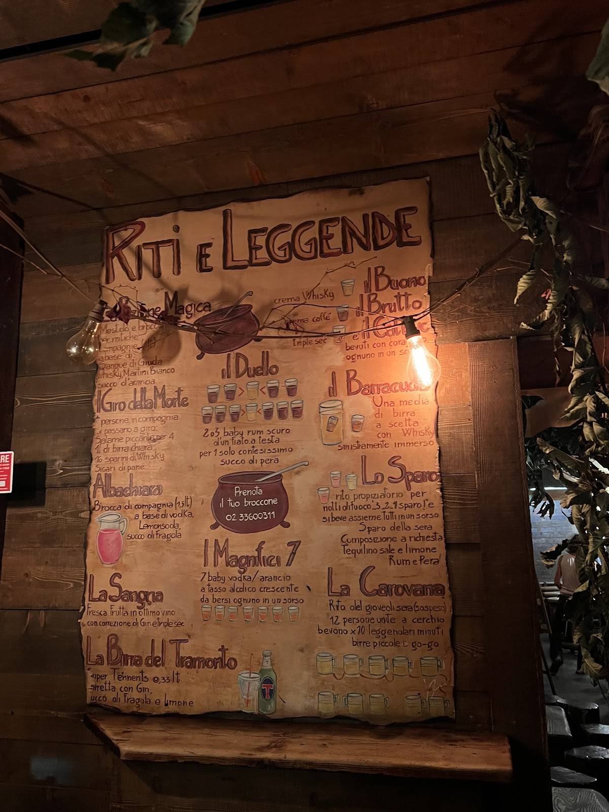 Menu di Saloon of the Artists 