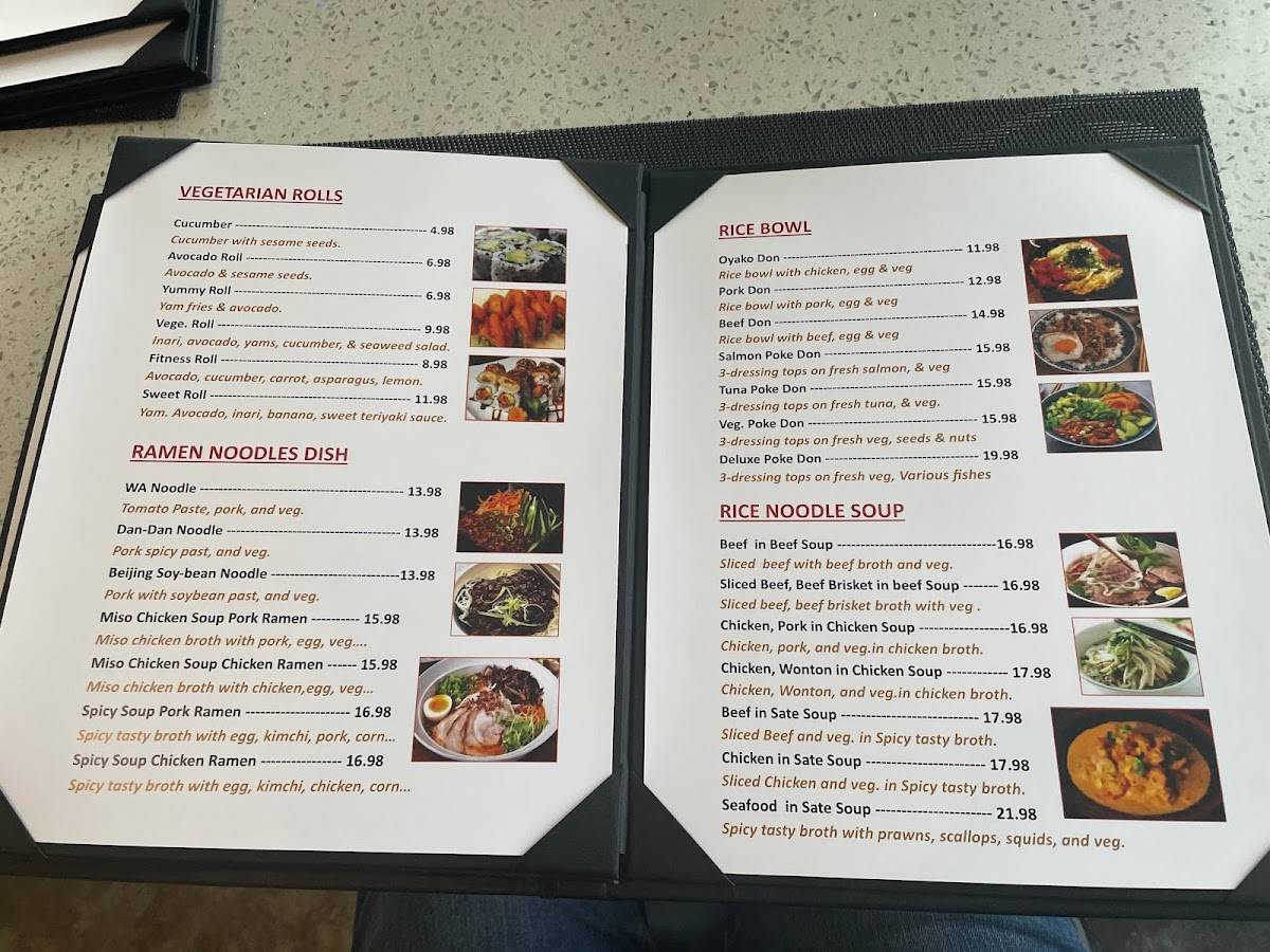 Menu de Sam Sushi