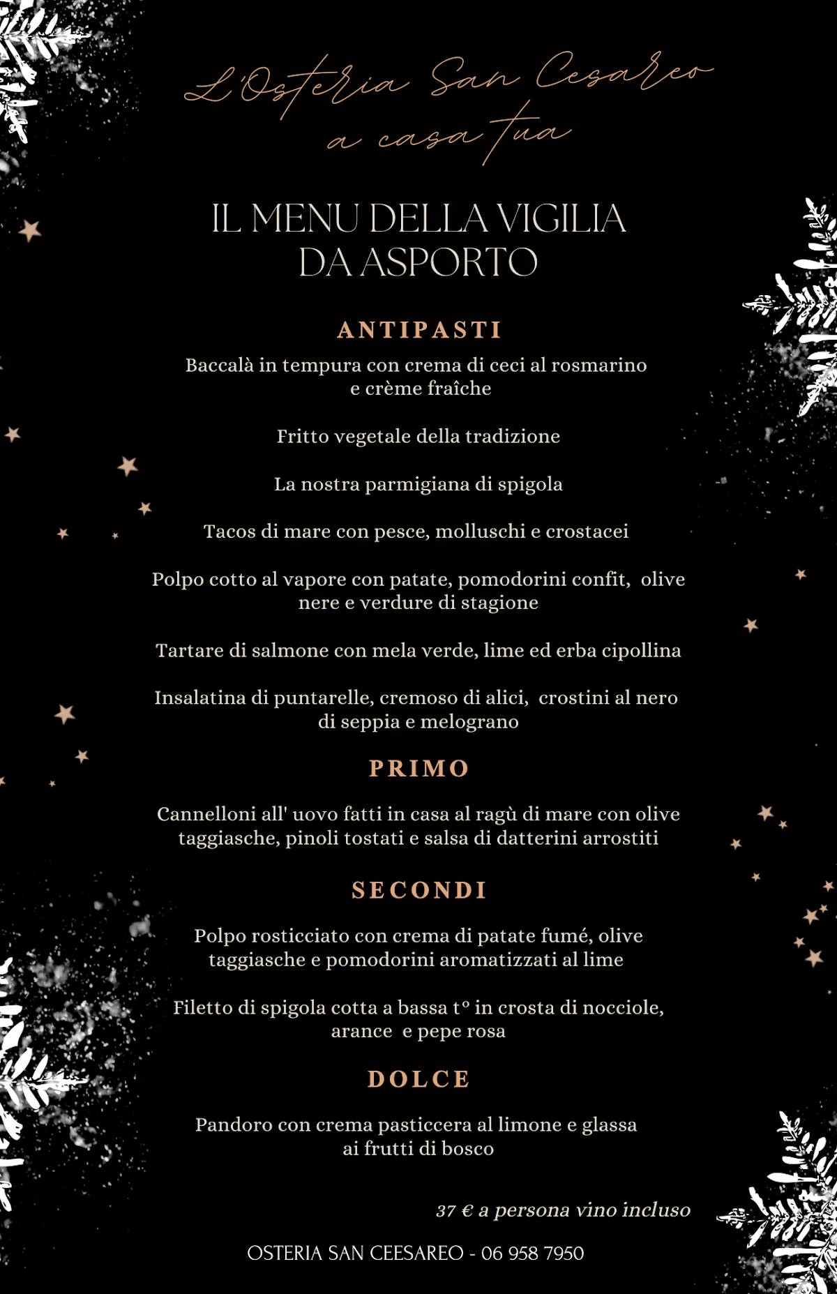Menu di Osteria San Cesareo