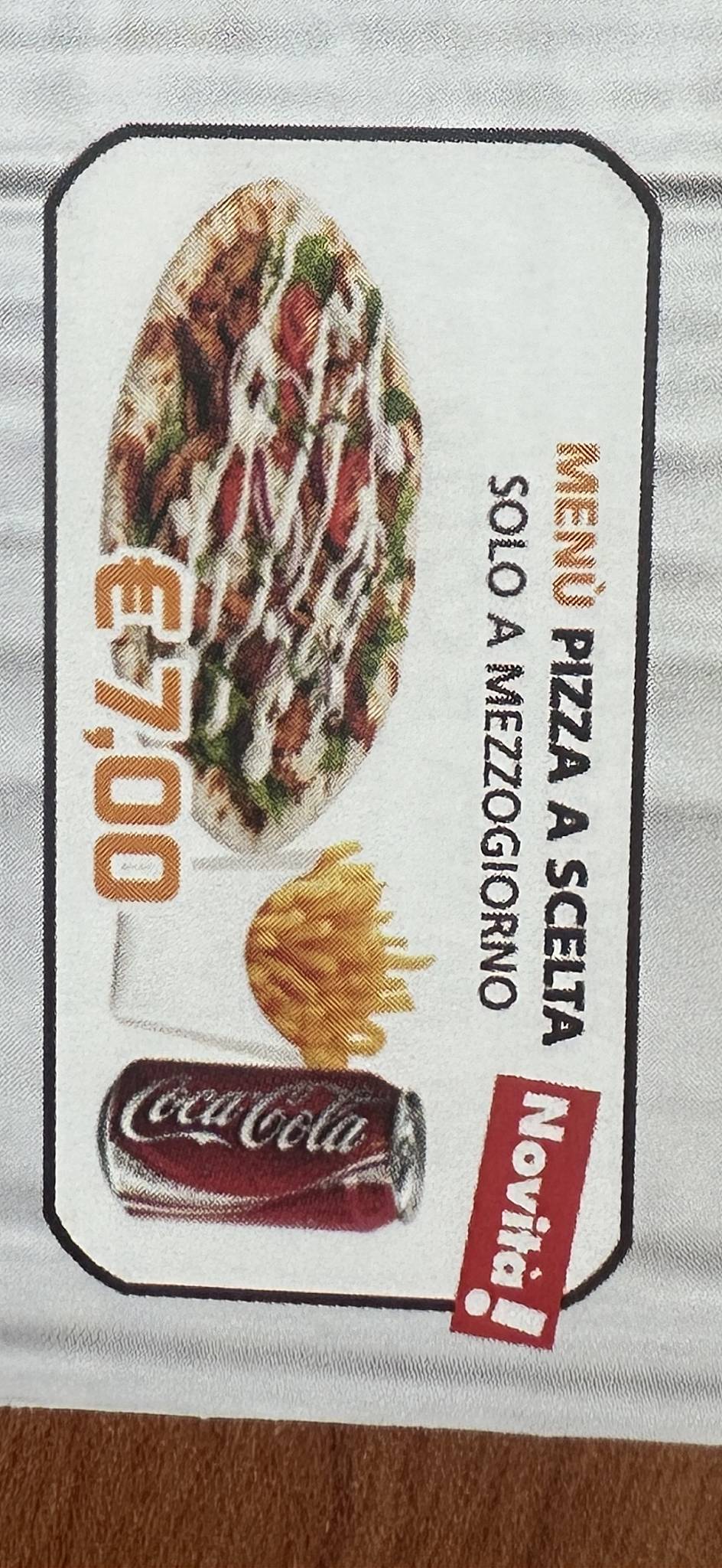 Menu di Pizzeria san luca a Rho 