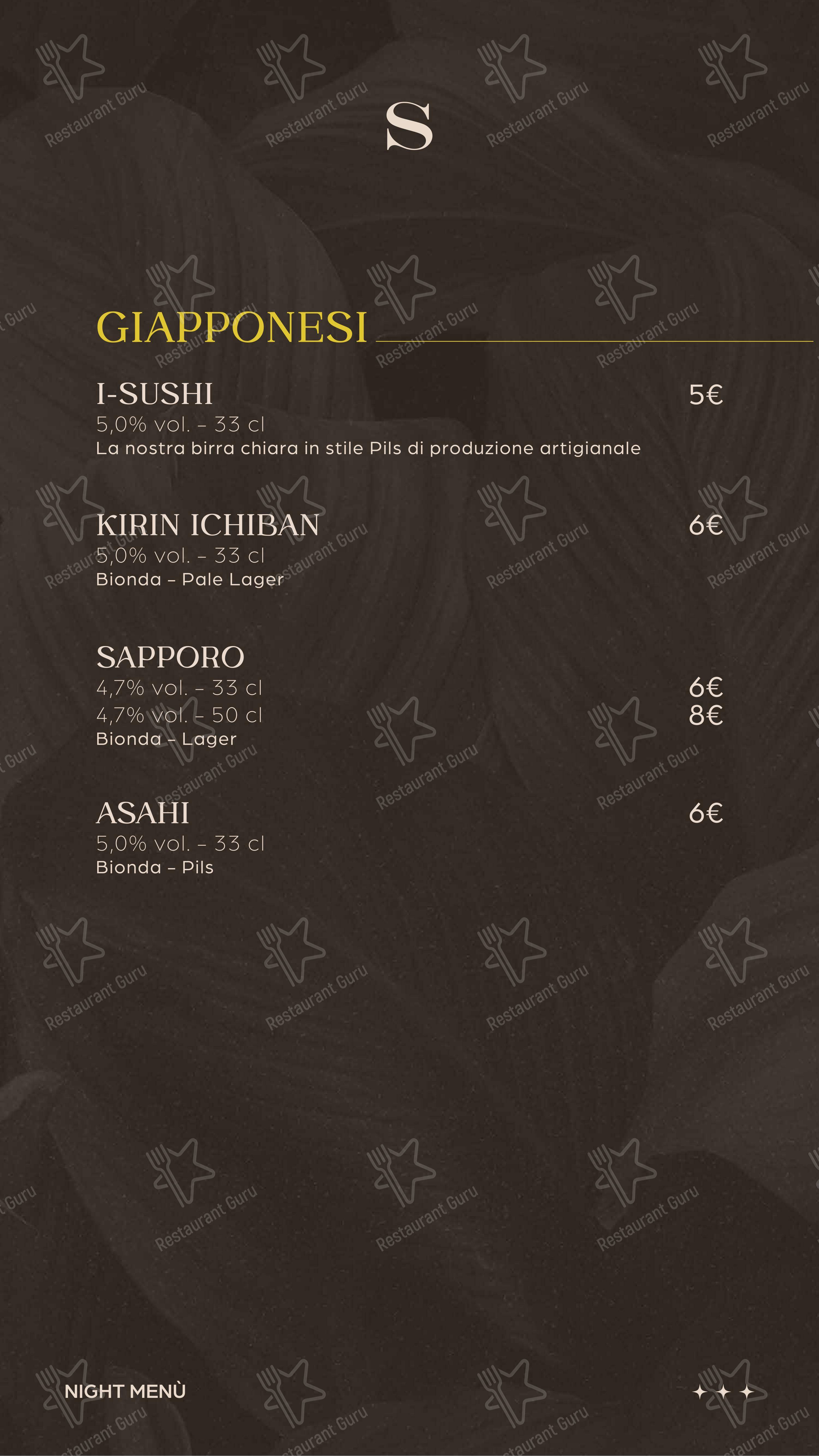 Menu bar per SAND BEACH CLUB SOTTOMARINA in Chioggia