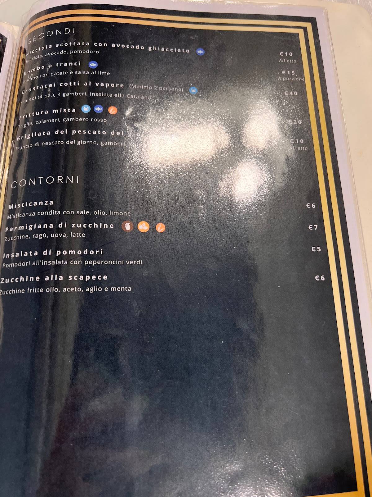 Menu di Taverna Raphael 