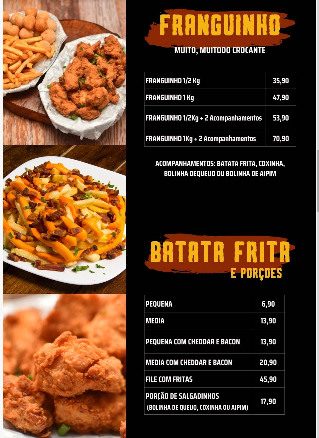 Santa Gula cardápio