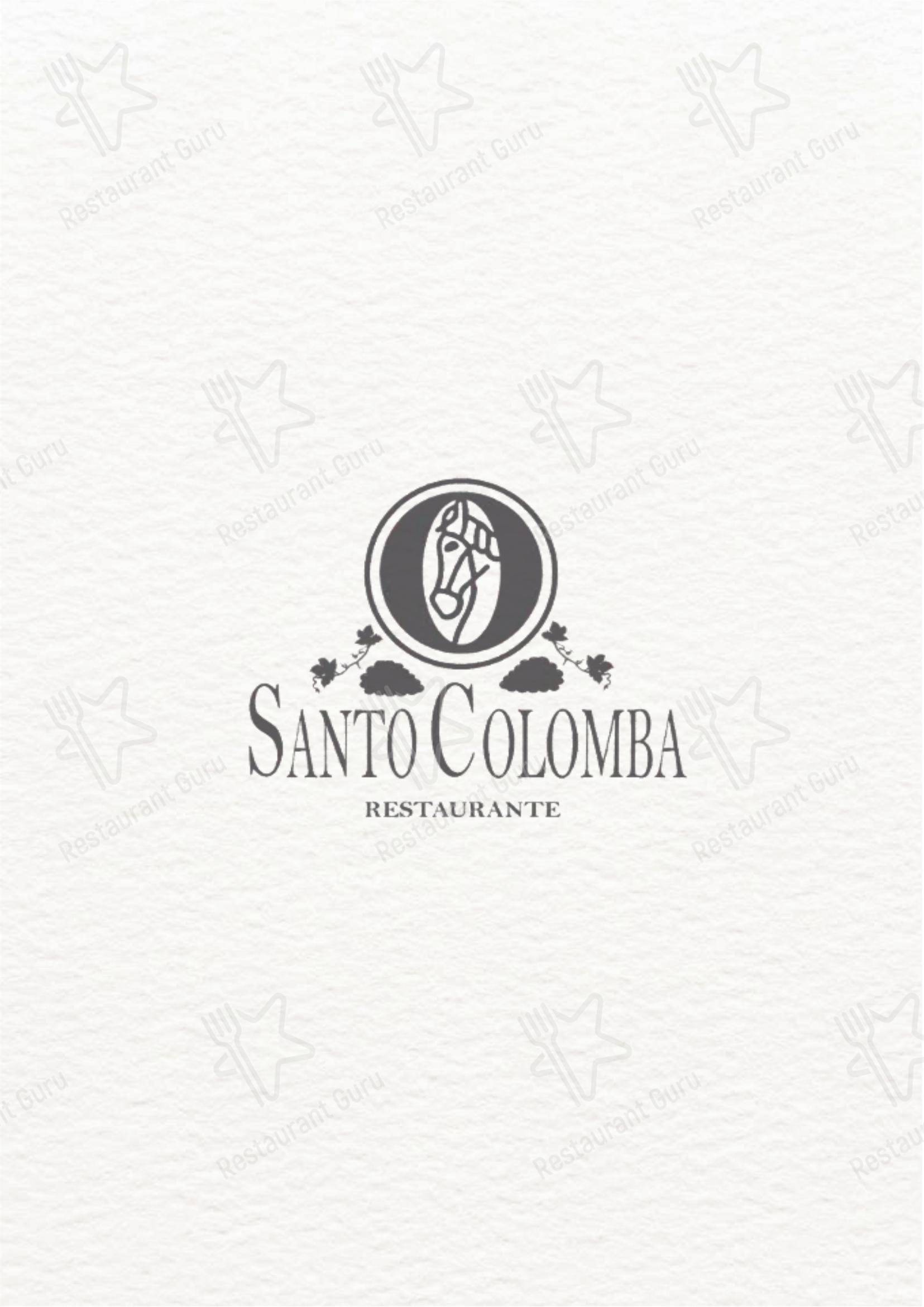 Santo Colomba - Menu