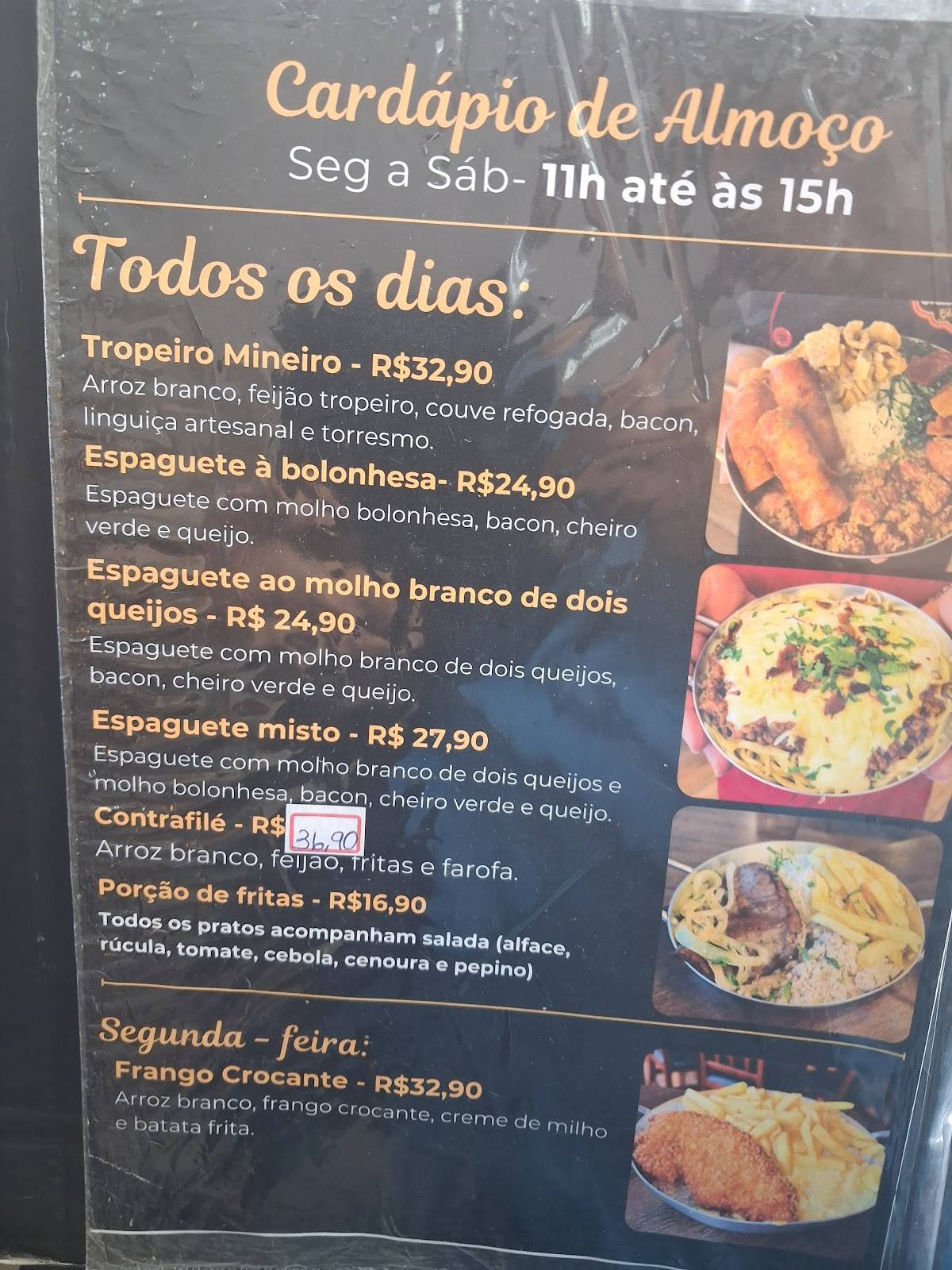 Spaço Mineiro Gourmet cardápio
