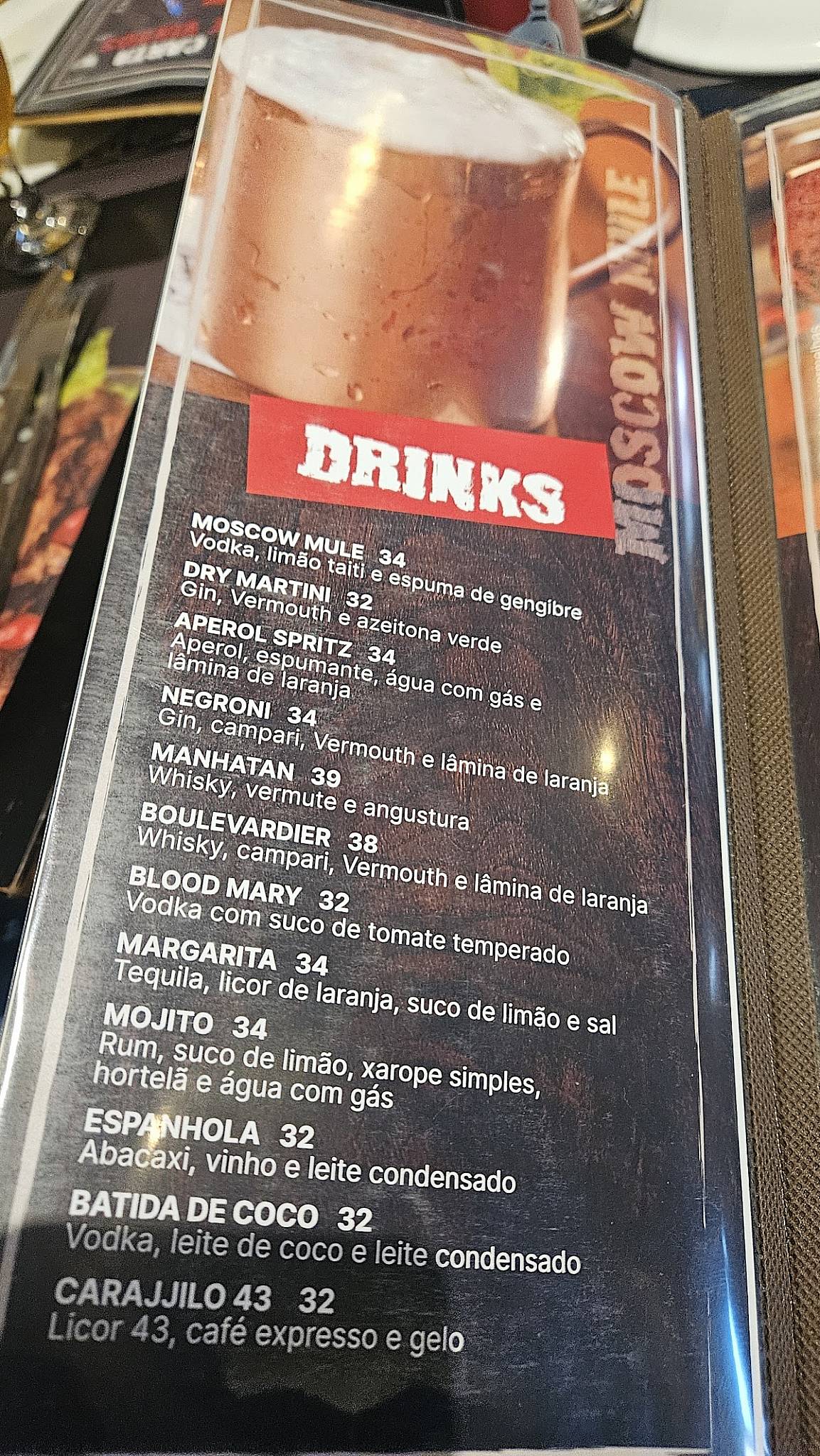 Santa Fé A Costela cardápio