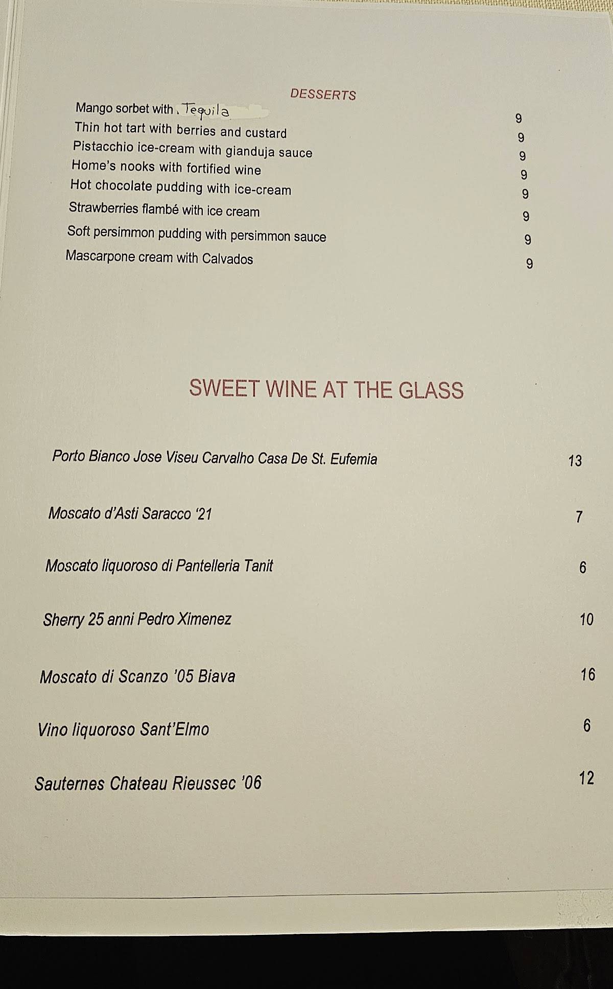 Menu di Sarmassa 