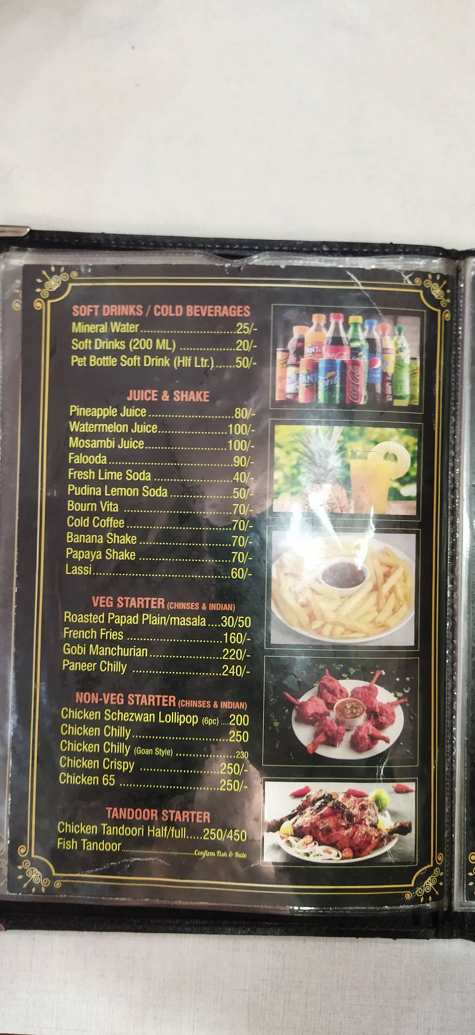 Sarvesh cafe menu