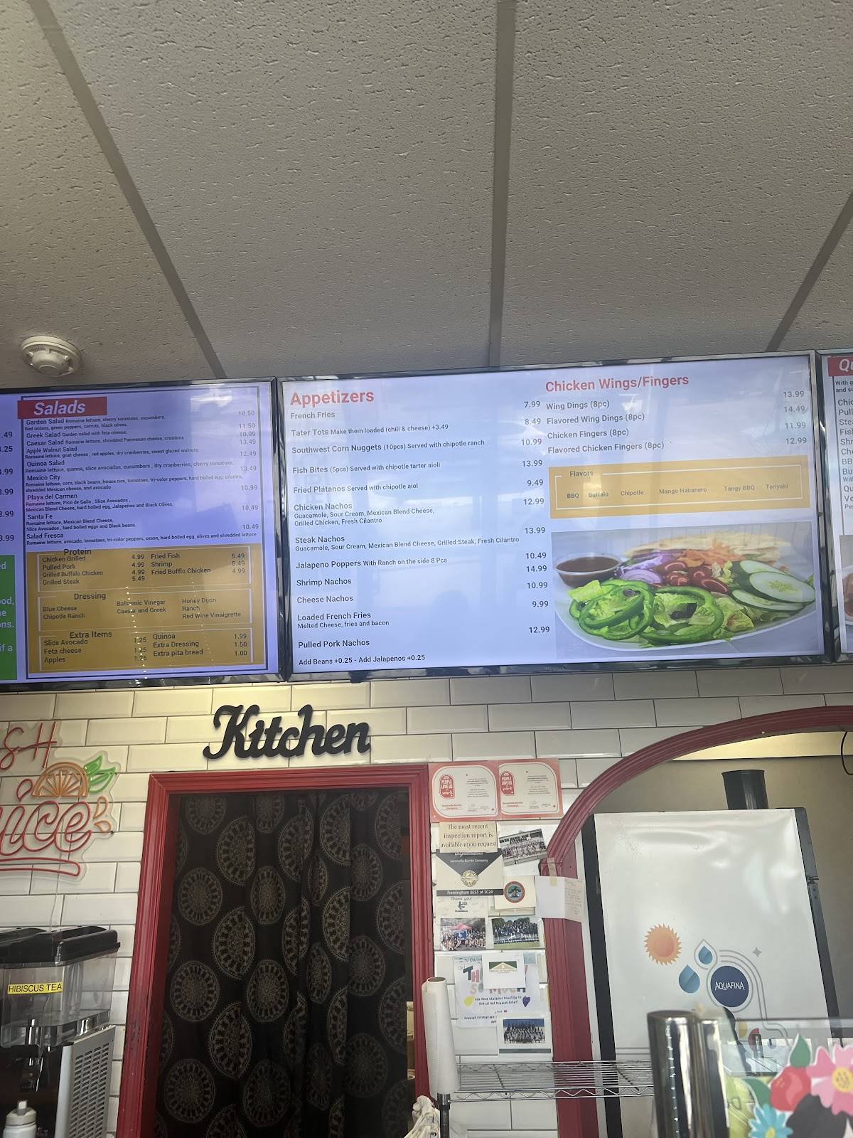 Menu at Saxonville Burrito Company fast food, Framingham