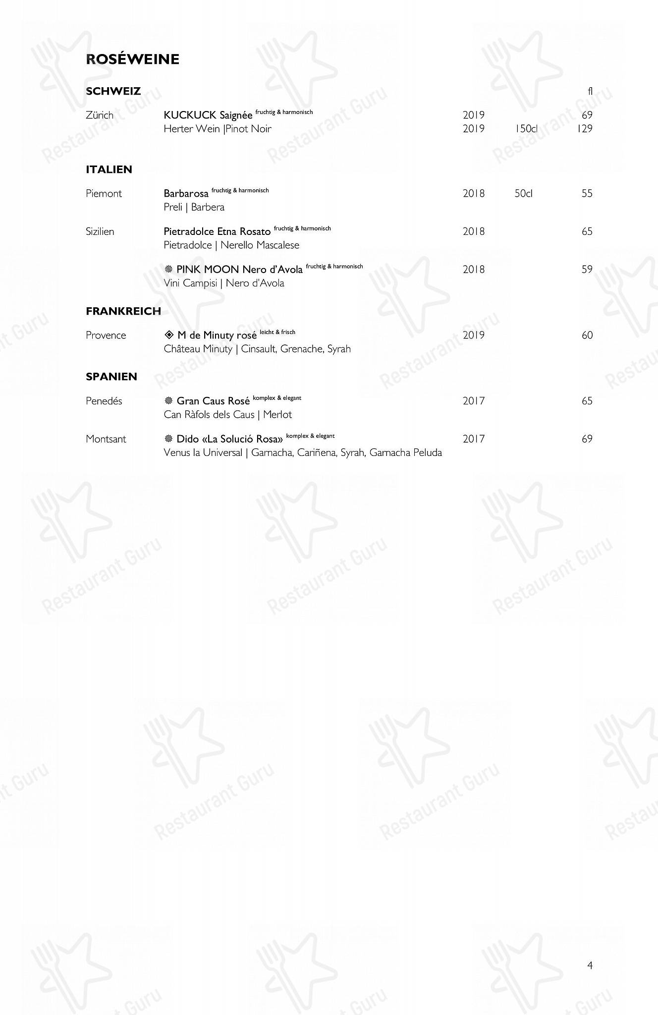 Menu Kids pour Restaurant Scala dans Lucerne
