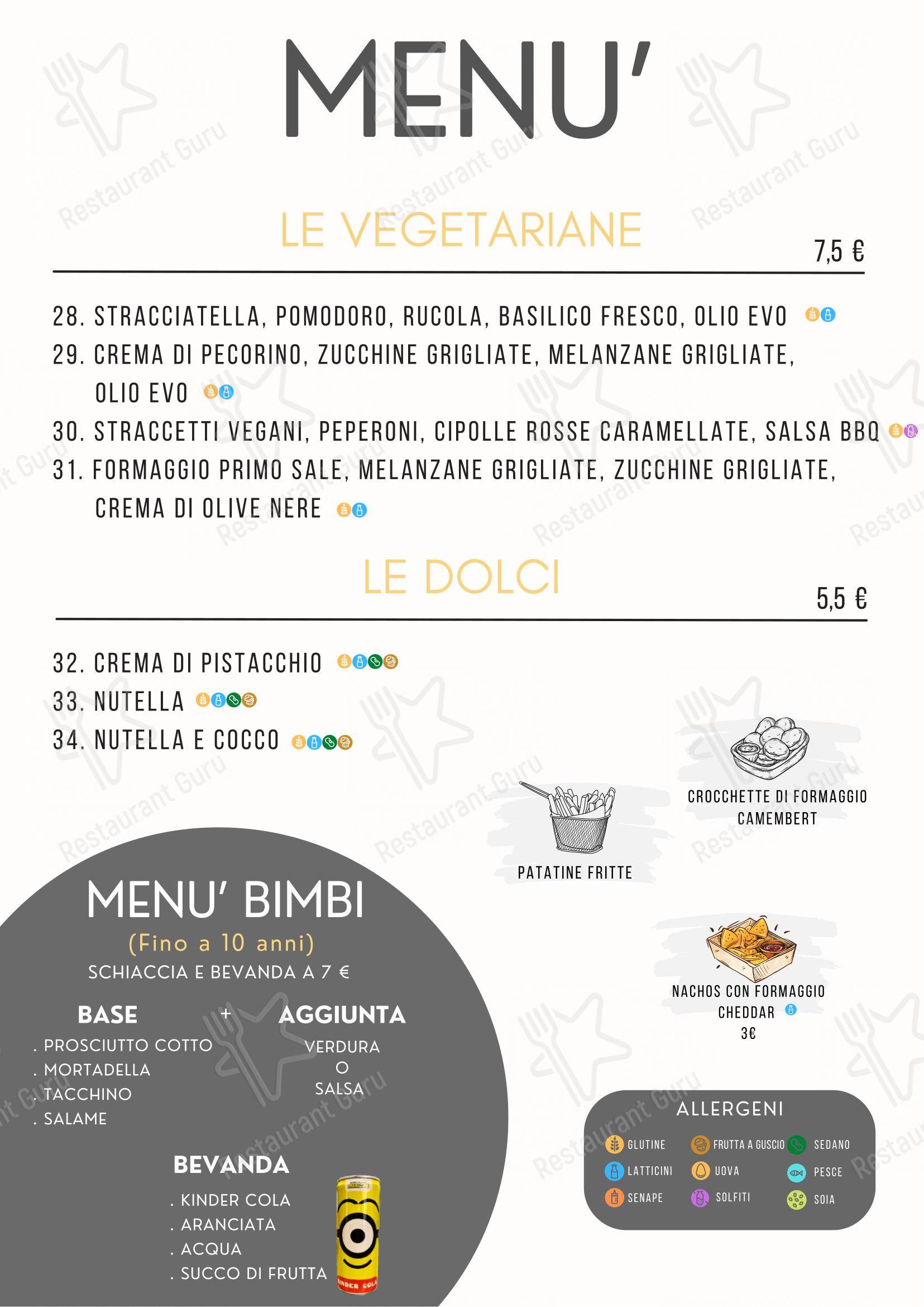 Menu di Schiaccia - Menu bar