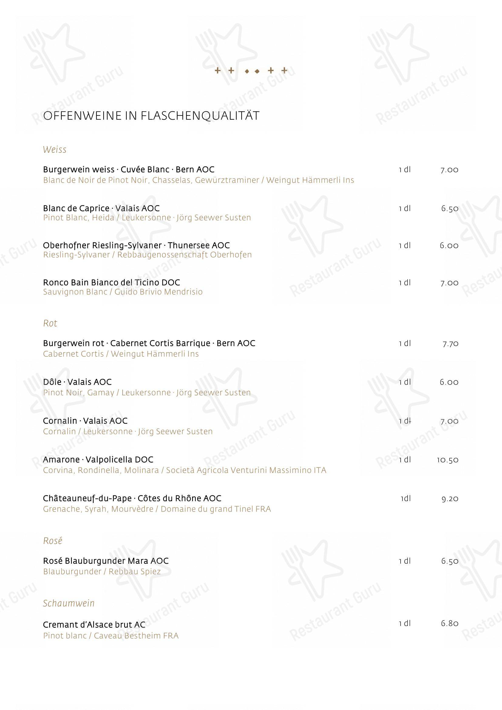Menu bar per Schüür · Restaurant & Kultur in Steffisburg