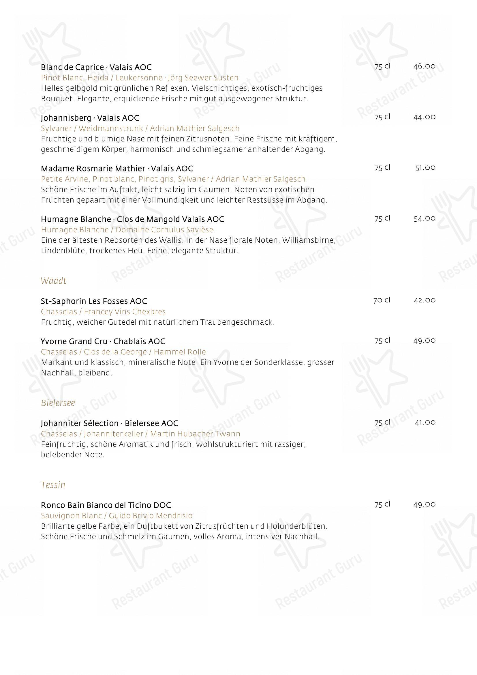 Menu bar per Schüür · Restaurant & Kultur ristorante