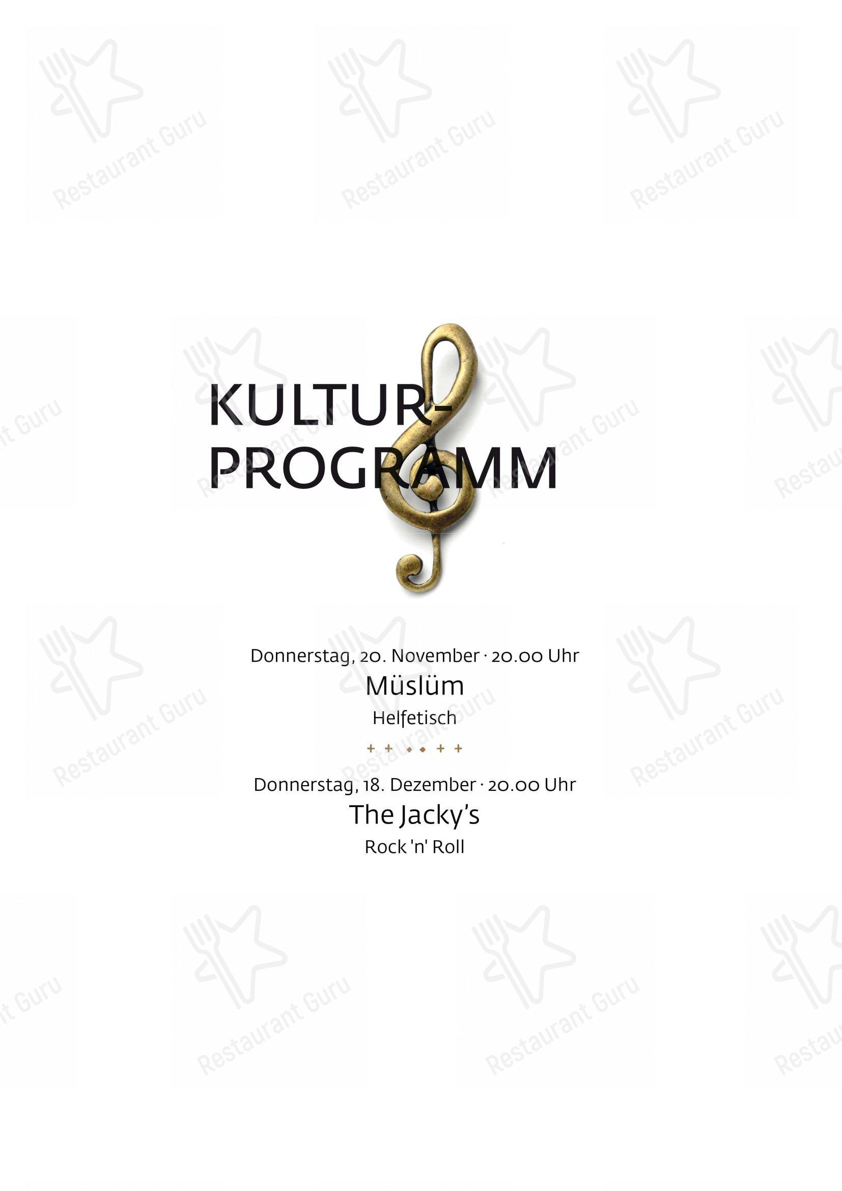 Schüür · Restaurant & Kultur in Steffisburg - Menu
