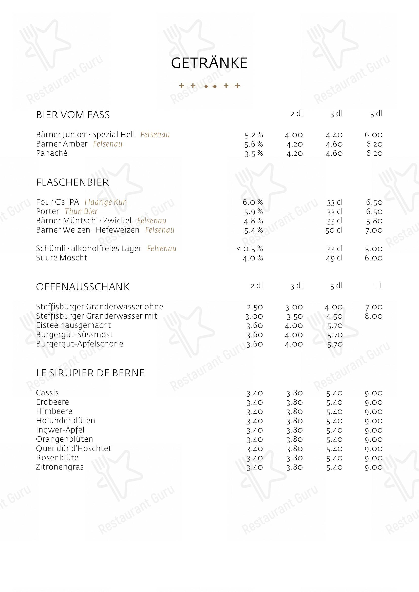 Menu per Schüür · Restaurant & Kultur ristorante