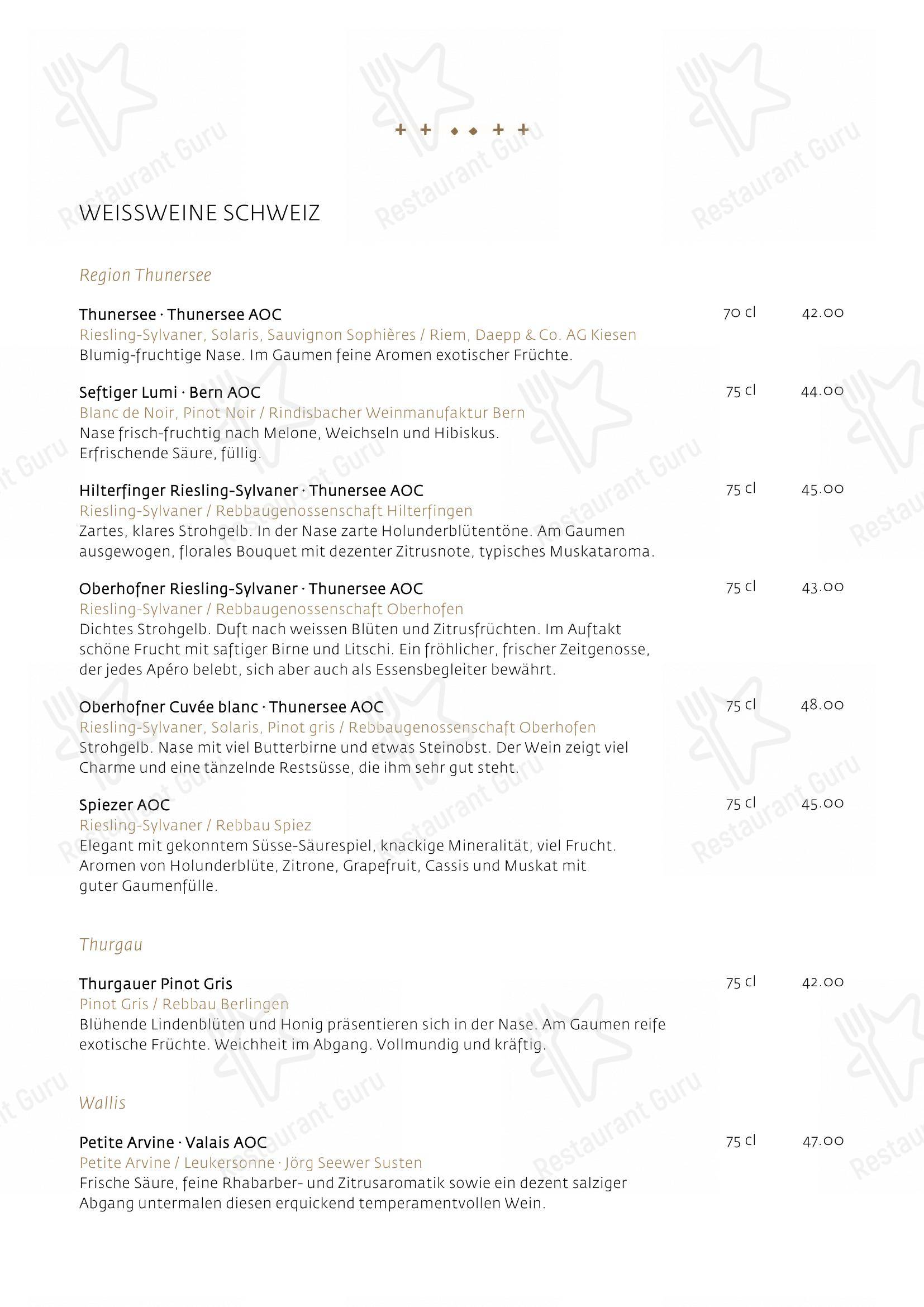 Menu bar per Schüür · Restaurant & Kultur ristorante