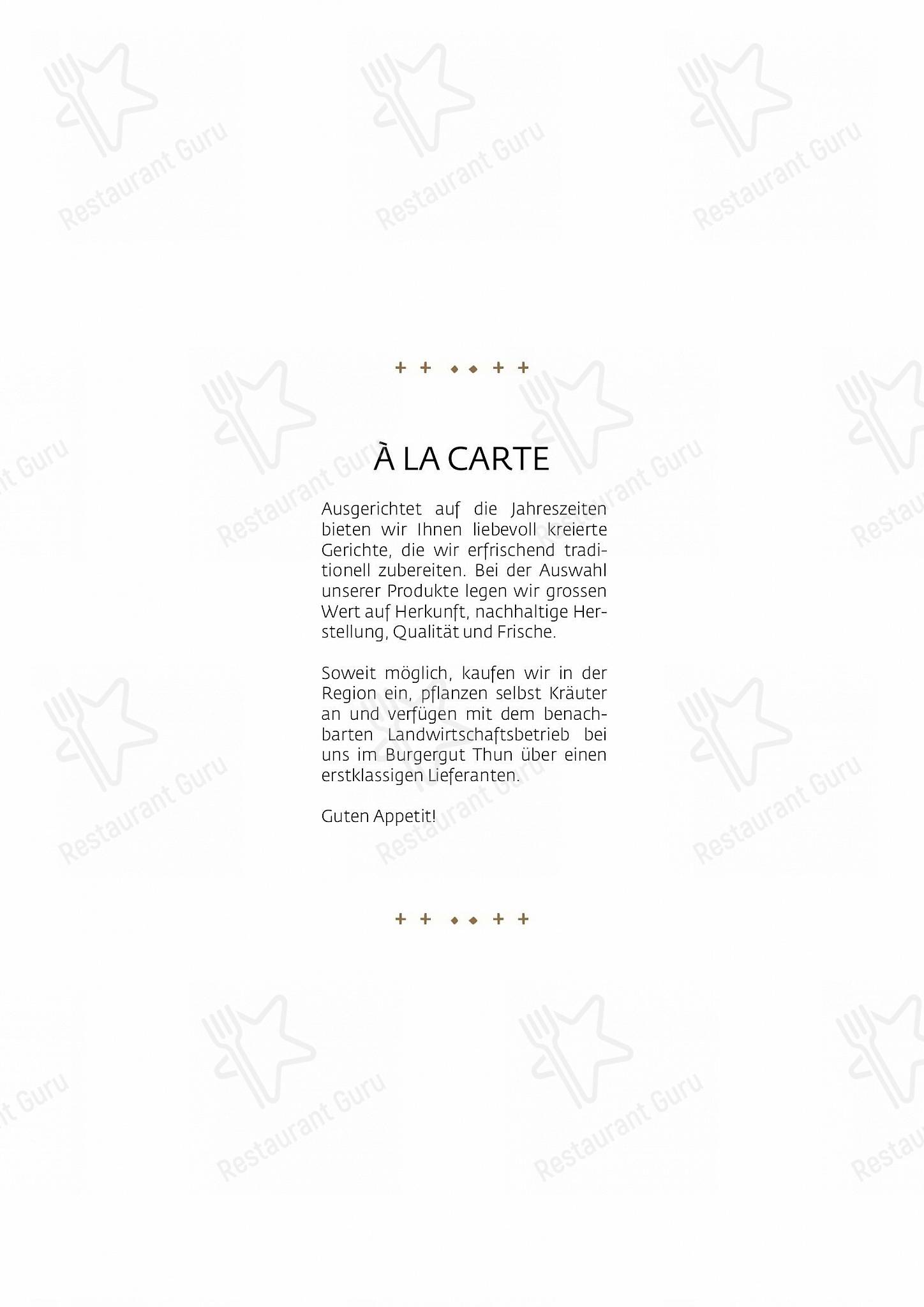 Dinner Menu per Schüür · Restaurant & Kultur ristorante