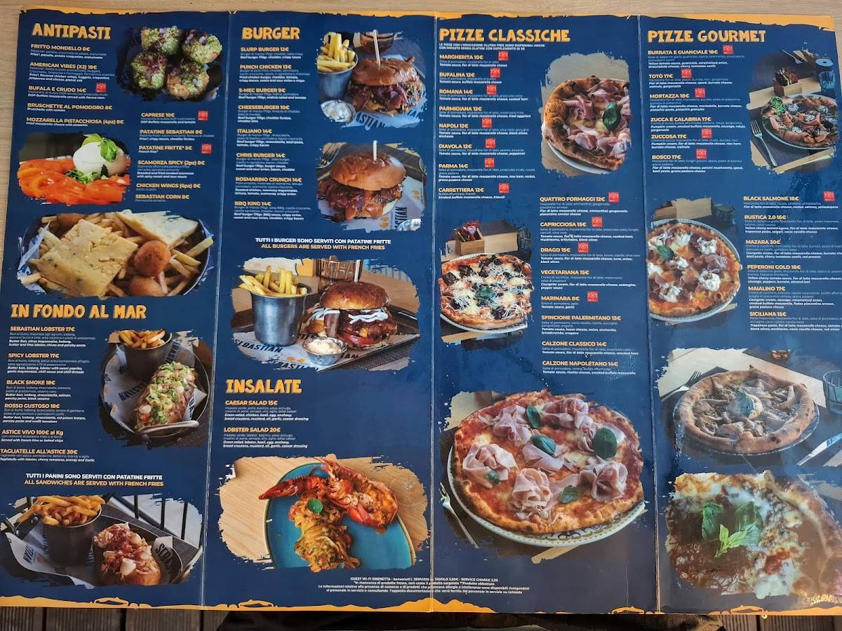 Menu di Sebastian - Lobster, Pizza & Burger 